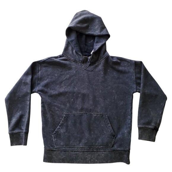 NWT GAP Teen Boys Pullover Hoodie in Dark Gray Mineral Wash Super Soft size L 10 - Picture 2 of 15